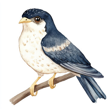 recommend clip art: cute Cuckoo watercolor clipart illustration isolated