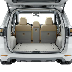 Open Trunk Car Interior Cargo Space Rear Seat Folded Down