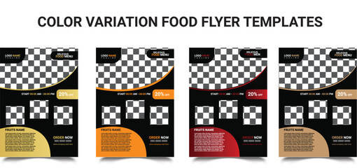 COLOR VARIATION FOOD FLYER TEMPLATES