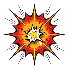 Vibrant Comic Explosion Illustration
