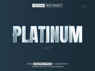 platinum editable text, font effect, 3d text for title