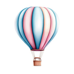 Fototapeta premium Colorful hot air balloon soaring in the sky, evoking feelings of adventure and freedom for travel enthusiasts and dreamers.