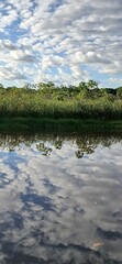 reflection of clouds in the water
