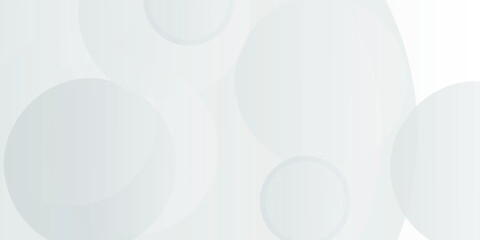 Modern circle white vector abstract geometric shapes background.
