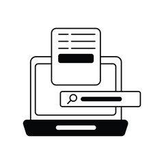 keywords glyph icon with white background vector stock illustration