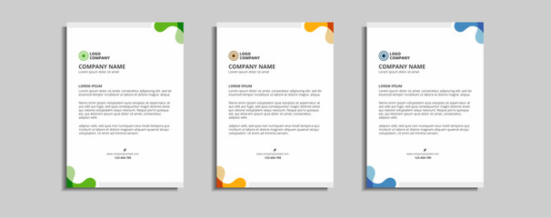modern corporate letterhead template design