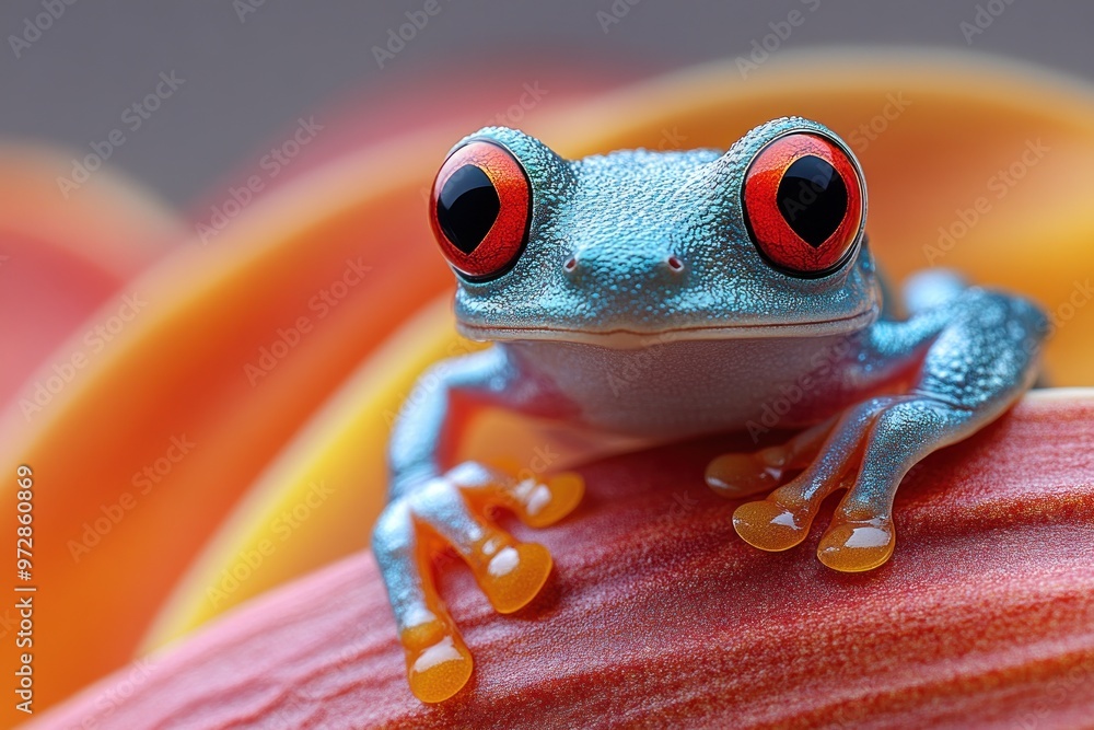 Poster Red-Eyed Tree Frog Close Up