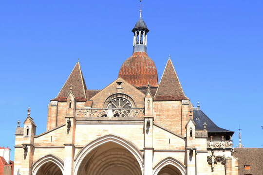 View of Cathedral in Beaune France, 