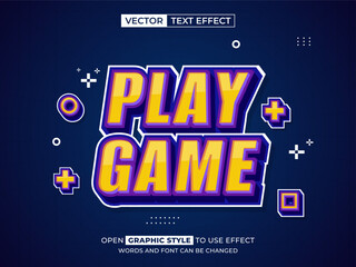 play game editable text, font effect, 3d text for title