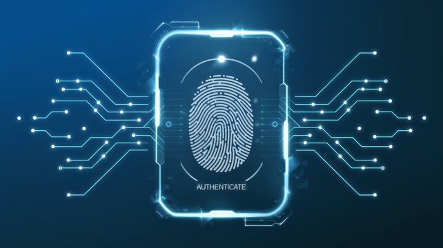 Futuristic Fingerprint Authentication Interface