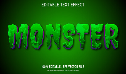 monster editable text effect