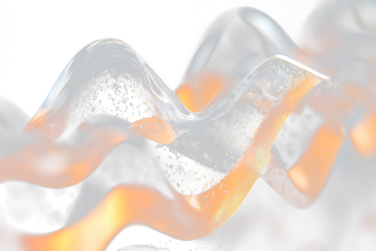 3D Glass Zigzag Shape with Transparent Background