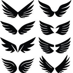 Obraz premium Wings silhouette design elements sets