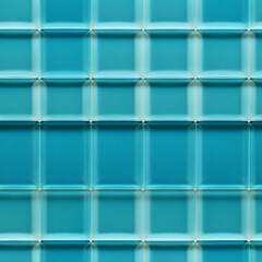 A detailed view of a blue tiled wall with intricate design and texture
