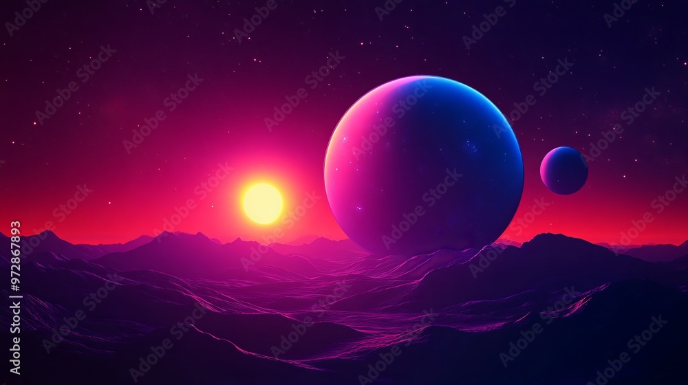 Poster space gradient text effect