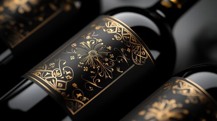 Branding Wine Bottle Label Closeup Mockup