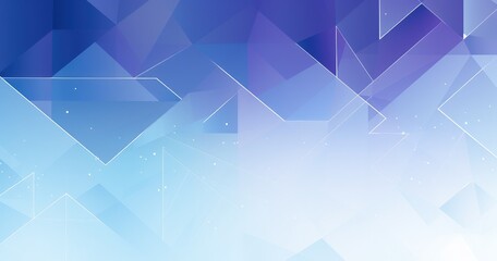 Obraz premium A vibrant geometric abstract background featuring shades of blue and purple with white outlines and a gradient effect.