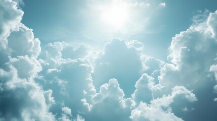 Heavenly Sky Funeral Program Brochure Layout