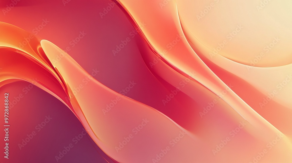 Poster abstract background with smooth shapes