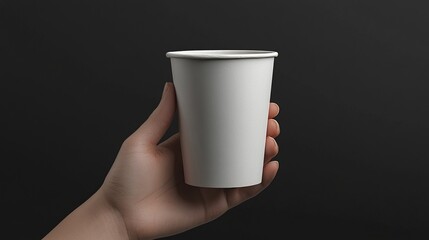 Big Paper Cup in Hand Mockup