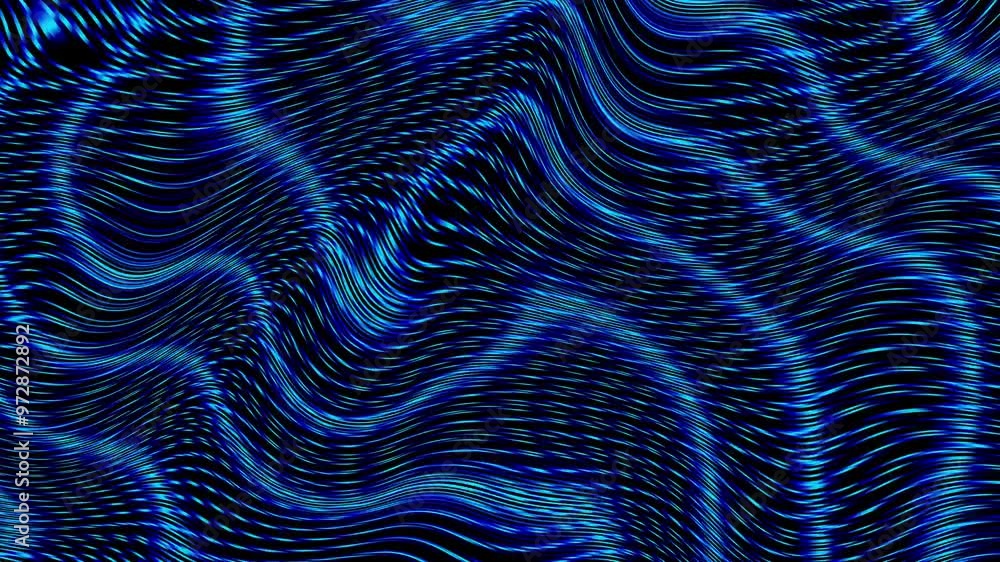 Poster abstract blue strings background. loop 4k video