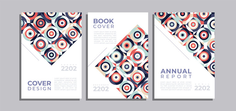 Retro Background Cover Design. Classic Annual Report Cover Design With Balance Composition. Vector Illustration.