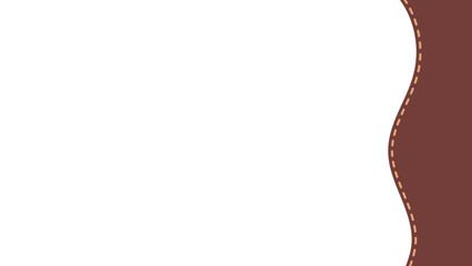 abstract wavy leather illustration. brown color wavy background with dash line details.