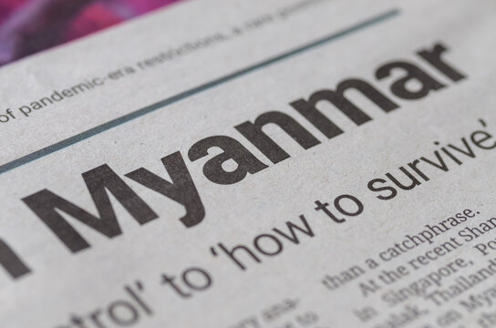 The prominence of the word Myanmar in the media indicates growing international awareness and attention to the country's situation.