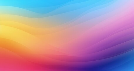 Obraz premium A vibrant gradient background featuring smooth waves of colors transitioning from blue to pink and yellow.