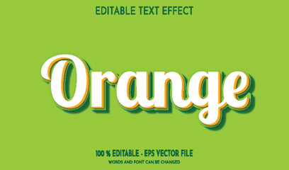 orange editable text effect
