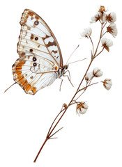 Real Pressed butterfly flower invertebrate blossom.