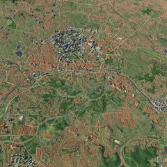 3D illustration of city and urban in Kuala Lumpur Malaysia