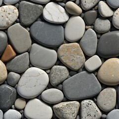 A detailed view of a rock formation with varied textures and patterns