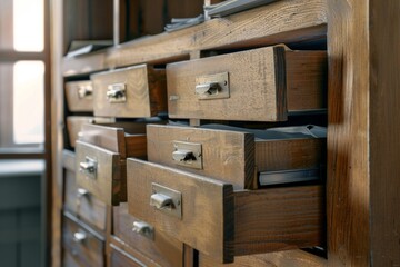 File cabinet with drawers for documents paper data