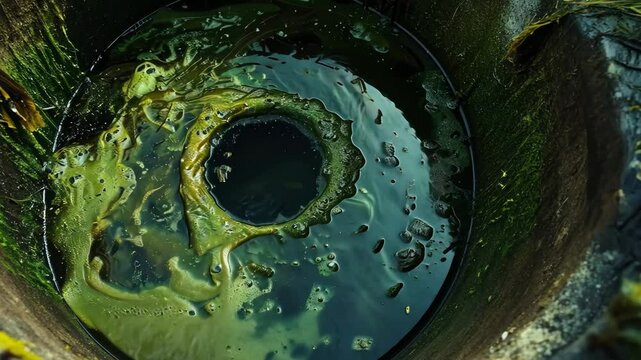 Observing algae sludge formation in wastewater treatment facilities during summer months
