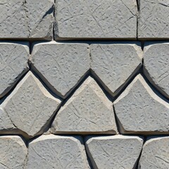 A detailed view of a stone wall with individual stones visible, suitable for use in architectural or landscape design contexts