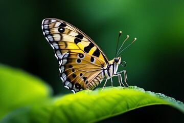 A butterfly emerging from its chrysalis, symbolizing transformation and new life as it spreads its delicate wings for the first time