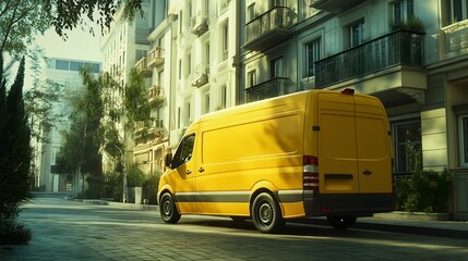 Obraz premium delivery vans for logistics company