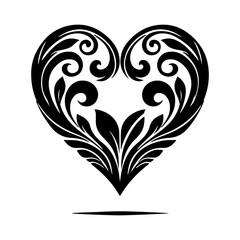 Heart Design Icon Silhouette Art