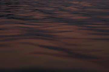 Amazon river water in sunset