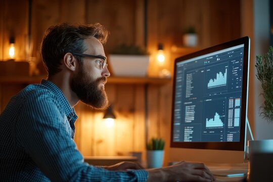 Financial advisor reviewing a digital spending analysis with Gen Z client on a video call â€“ Real-time charts and budgeting advice, promoting financial literacy and trust, remote financial support