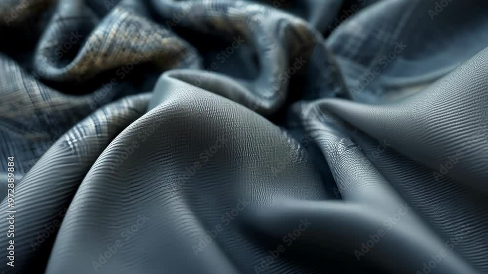 Poster exploring the intricate textures of fabric from a close-up perspective in natural light