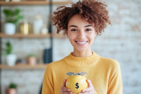 Young person using a goal-oriented savings app â€“ Financial milestones and reminders for Gen Z users, empowering them in their financial journey, fintech accessibility