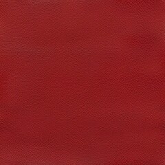 A detailed view of a red leather surface with texture and stitching visible
