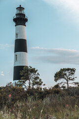 Bodie Island Lighthouse at sunset, Outer Banks, North Carolina