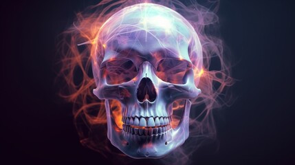 Skull in Smoke