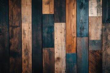 Dark brown wooden wall background with wood texture paneling for interior design, abstract luxury dark wallpaper background