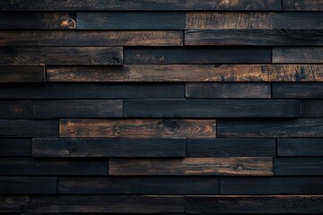 Dark brown wooden wall background with wood texture paneling for interior design, abstract luxury dark wallpaper background