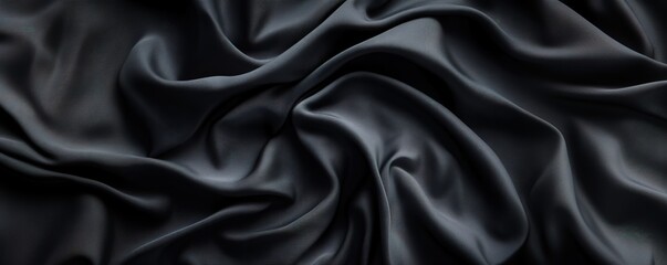 Obraz premium Elegant dark silk fabric with luxurious texture