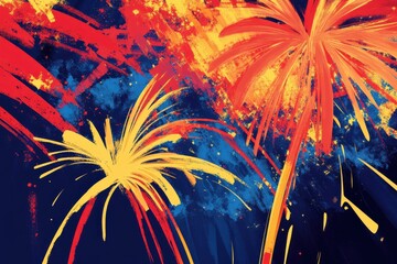 Festive artwork for national independence commemoration